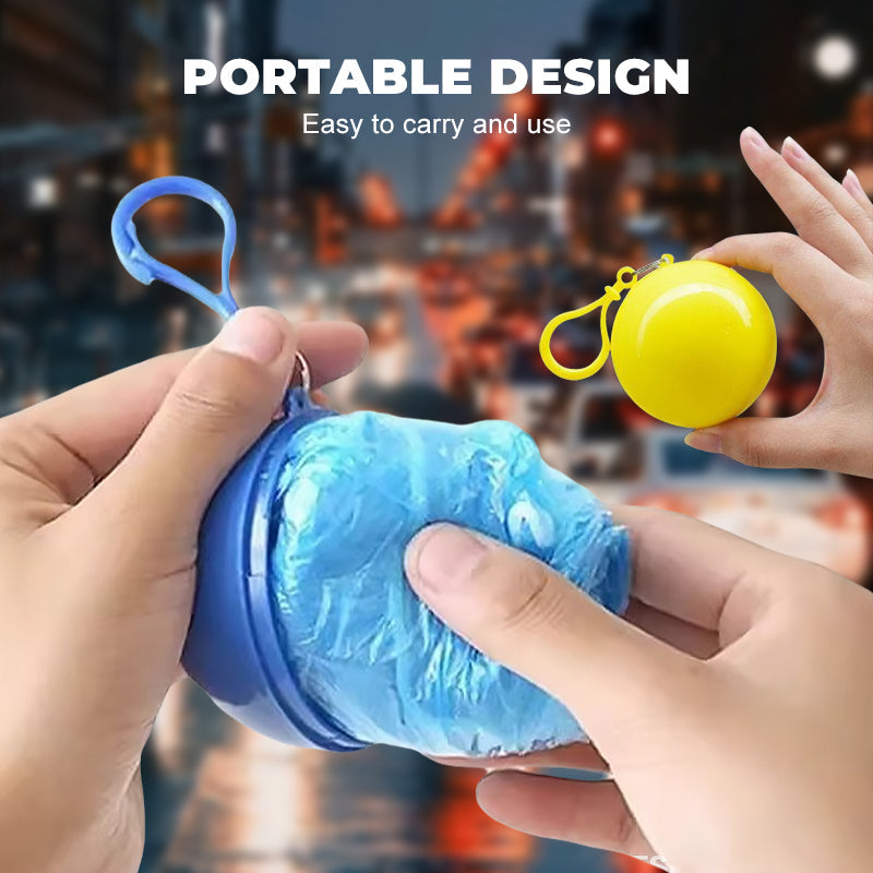 🥳2026 HOT SALE🥳💞50K+ SOLD! ☔🎁 BUY 1 GET 1 FREE! Mini Ball Shape Disposable Raincoat – From £6.99! Ultra‑compact ball packaging fits in any bag, purse or glove box. Waterproof & easy to use – always ready for sudden showers! 🌧️✨