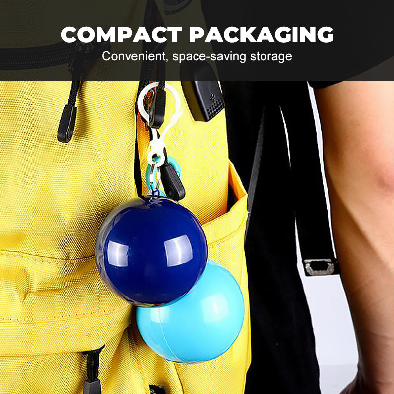 🥳2026 HOT SALE🥳💞50K+ SOLD! ☔🎁 BUY 1 GET 1 FREE! Mini Ball Shape Disposable Raincoat – From £6.99! Ultra‑compact ball packaging fits in any bag, purse or glove box. Waterproof & easy to use – always ready for sudden showers! 🌧️✨
