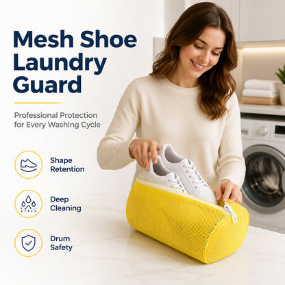 🥳2026 HOT SALE🥳💞50K+ SOLD! 🧺🛡️ 50% OFF! Mesh Shoe Washing Bag – high-density guard stops shoes from twisting & deforming in the machine. Protective structure buffers drum impact – your favourite pairs stay like new, wash after wash! 👟✨
