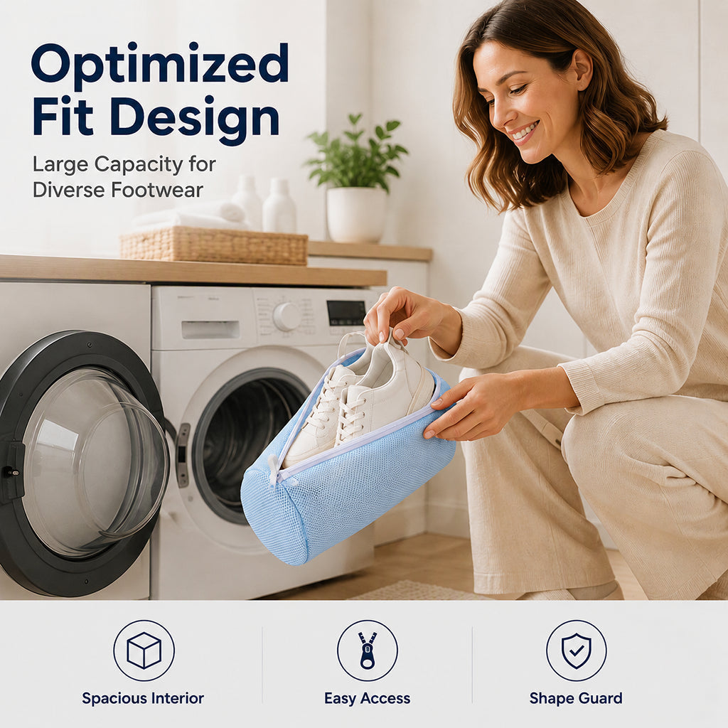 🥳2026 HOT SALE🥳💞50K+ SOLD! 🧺🛡️ 50% OFF! Mesh Shoe Washing Bag – high-density guard stops shoes from twisting & deforming in the machine. Protective structure buffers drum impact – your favourite pairs stay like new, wash after wash! 👟✨