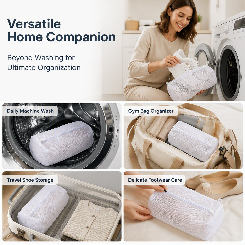 🥳2026 HOT SALE🥳💞50K+ SOLD! 🧺🛡️ 50% OFF! Mesh Shoe Washing Bag – high-density guard stops shoes from twisting & deforming in the machine. Protective structure buffers drum impact – your favourite pairs stay like new, wash after wash! 👟✨