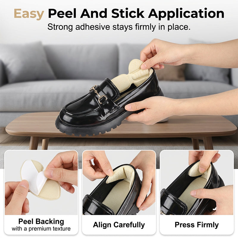 🥳2026 HOT SALE🥳💞50K+ SOLD! 🦶✨ 50% OFF! Thickened Anti‑Blister Heel Inserts – Soft breathable fabric, dotted texture for airflow. Instantly fixes loose shoes – prevents rubbing & blisters all day long! 👟💪