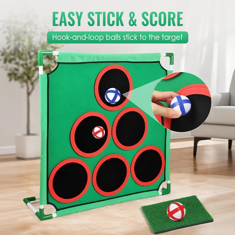 🥳2026 HOT SALE🥳💞50K+ SOLD! 🏠🌟 50% OFF! Kids Golf Target Set – Sticky balls stick to fabric target, easy scoring fun. Lightweight & portable – keeps kids active anywhere! 🧒💪