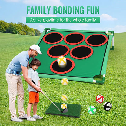 🥳2026 HOT SALE🥳💞50K+ SOLD! 🏠🌟 50% OFF! Kids Golf Target Set – Sticky balls stick to fabric target, easy scoring fun. Lightweight & portable – keeps kids active anywhere! 🧒💪
