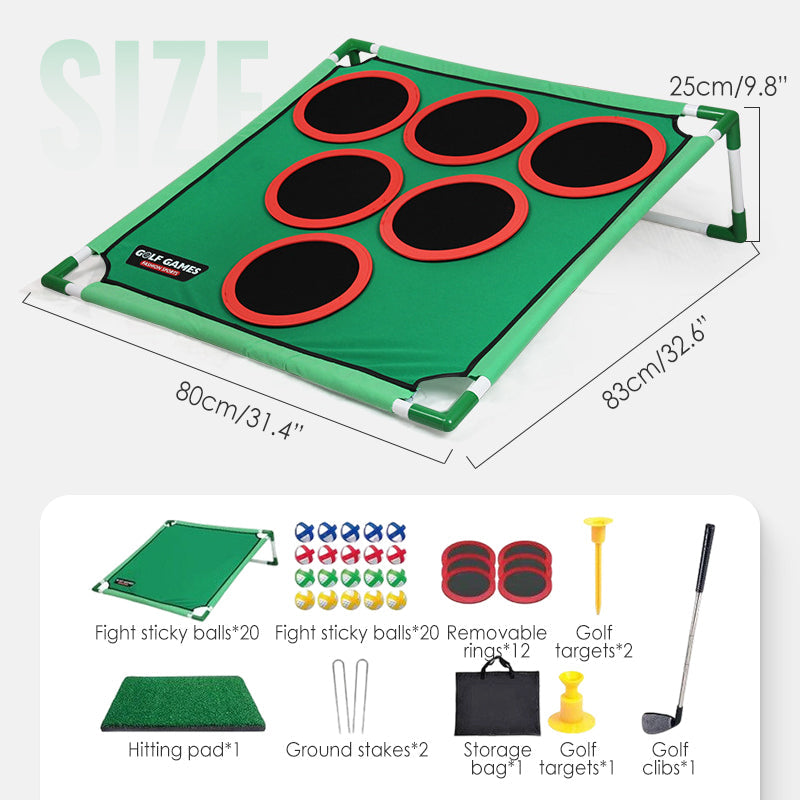 🥳2026 HOT SALE🥳💞50K+ SOLD! 🏠🌟 50% OFF! Kids Golf Target Set – Sticky balls stick to fabric target, easy scoring fun. Lightweight & portable – keeps kids active anywhere! 🧒💪