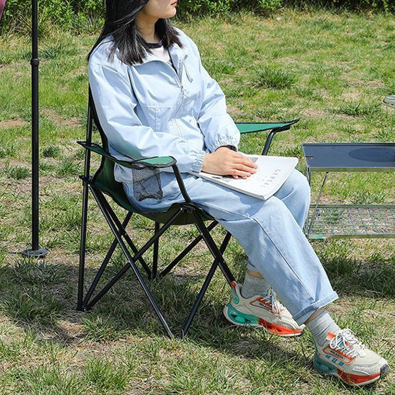 🥳2026 HOT SALE🥳💞50K+ SOLD! 🪑☕ 50% OFF! Portable Folding Camping Chair with Cup Holder – High backrest support, ergonomic design & mesh pocket. Lightweight & compact – your perfect outdoor companion! 🏕️✨