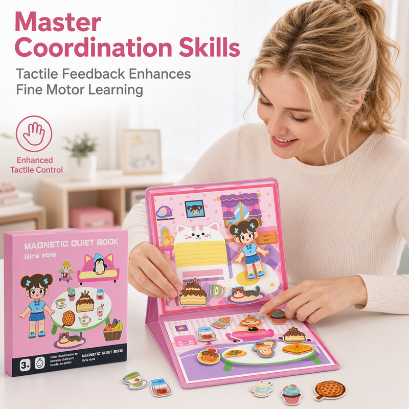 🥳2026 HOT SALE🥳💞50K+ SOLD! 🧩✨ 50% OFF! Kids Magnetic Quiet Book – Foldable scenes, magnetic play & educational fun. Boosts creativity & learning – perfect for boys & girls! 🎨🧒