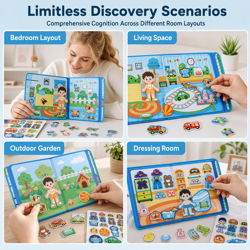 🥳2026 HOT SALE🥳💞50K+ SOLD! 🧩✨ 50% OFF! Kids Magnetic Quiet Book – Foldable scenes, magnetic play & educational fun. Boosts creativity & learning – perfect for boys & girls! 🎨🧒