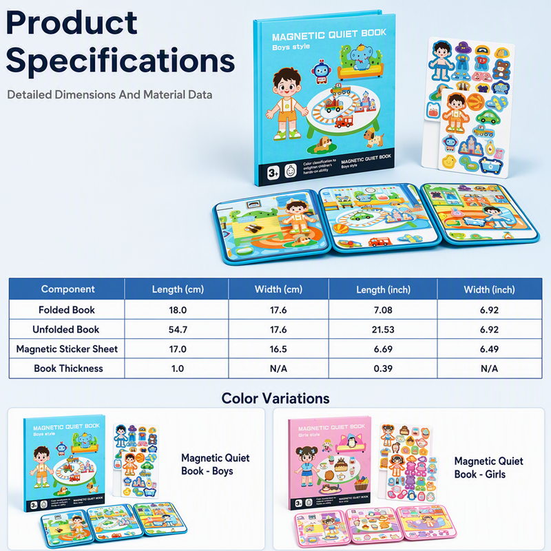 🥳2026 HOT SALE🥳💞50K+ SOLD! 🧩✨ 50% OFF! Kids Magnetic Quiet Book – Foldable scenes, magnetic play & educational fun. Boosts creativity & learning – perfect for boys & girls! 🎨🧒