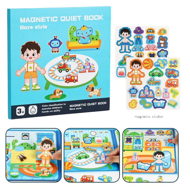 🥳2026 HOT SALE🥳💞50K+ SOLD! 🧩✨ 50% OFF! Kids Magnetic Quiet Book – Foldable scenes, magnetic play & educational fun. Boosts creativity & learning – perfect for boys & girls! 🎨🧒