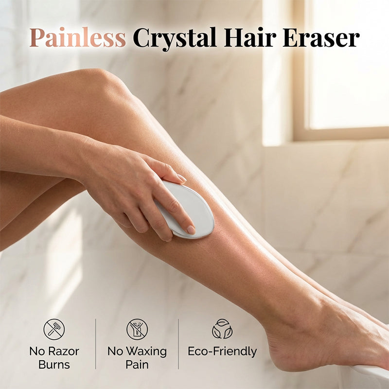 🥳2026 HOT SALE🥳💞50K+ SOLD! 💎✨ 50% OFF! Crystal Hair Eraser – Painless & dual exfoliation design – gently removes hair & dead skin. Nano glass technology – smooth skin without wax or shaving! From £6.99! 🛡️🌸