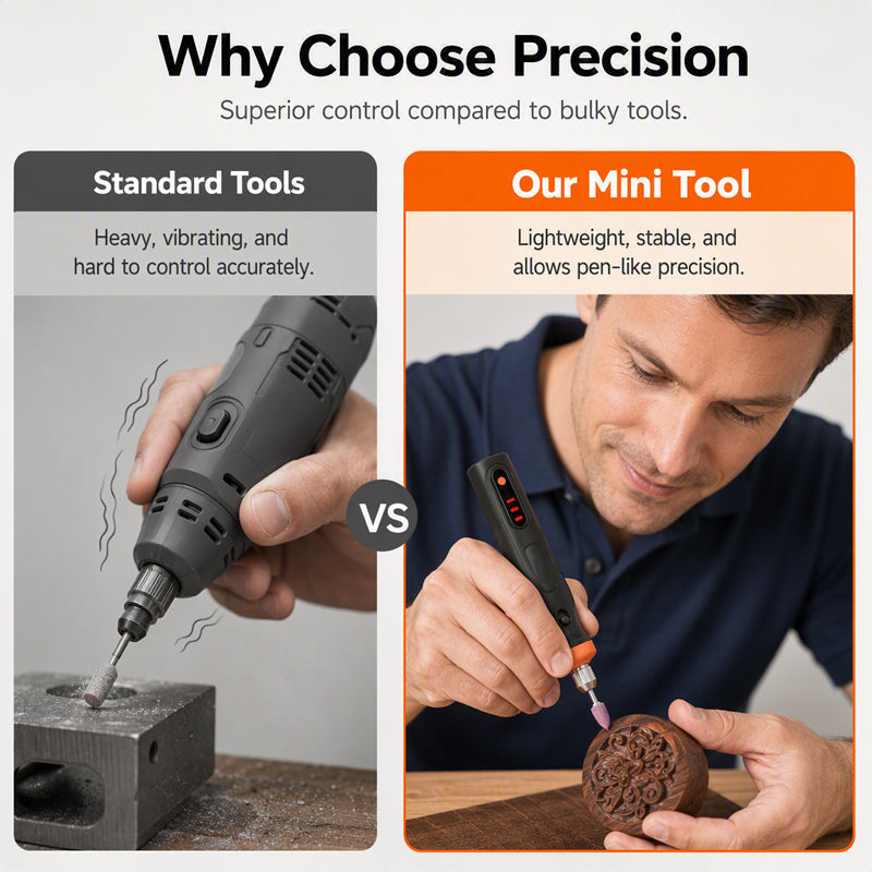 🥳2026 HOT SALE🥳💞50K+ SOLD! 🛠️✨ 50% OFF! Mini Cordless Rotary Tool – 3‑speed, 4V battery, 100g lightweight. 40+ accessories for carving, polishing & drilling – endless DIY possibilities! 🔋💪