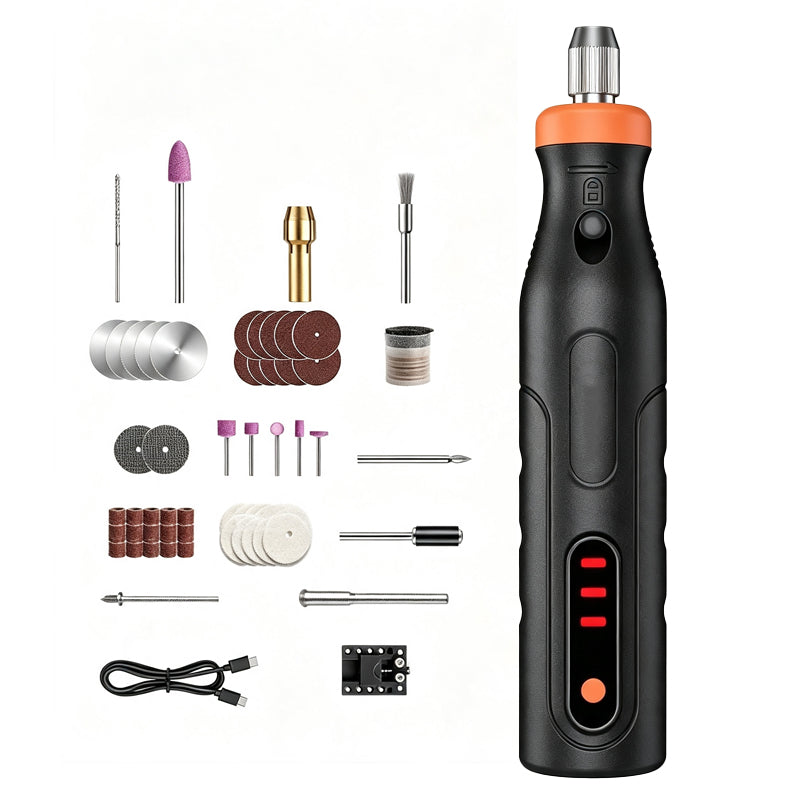 🥳2026 HOT SALE🥳💞50K+ SOLD! 🛠️✨ 50% OFF! Mini Cordless Rotary Tool – 3‑speed, 4V battery, 100g lightweight. 40+ accessories for carving, polishing & drilling – endless DIY possibilities! 🔋💪