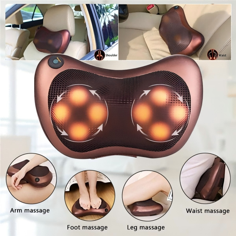 🥳2026 HOT SALE🥳💞50K+ SOLD! 💆‍♀️✨ 50% OFF! Full Body Electric Massage Pillow – Deep kneading shiatsu nodes mimic real hands. Soothes neck, back, waist & legs – relieves muscle stiffness & boosts circulation! 🔥💪