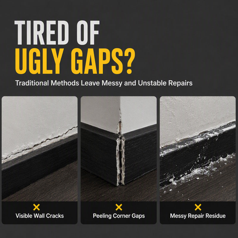 🥳2026 HOT SALE🥳💞50K+ SOLD! 🔧🖤 50% OFF! Black Household Crack Filler Paste – High‑density polymer formula fills gaps & cracks seamlessly. Precision tip applicator for mess‑free repair – restores walls & baseboards to perfection! 🏠✨