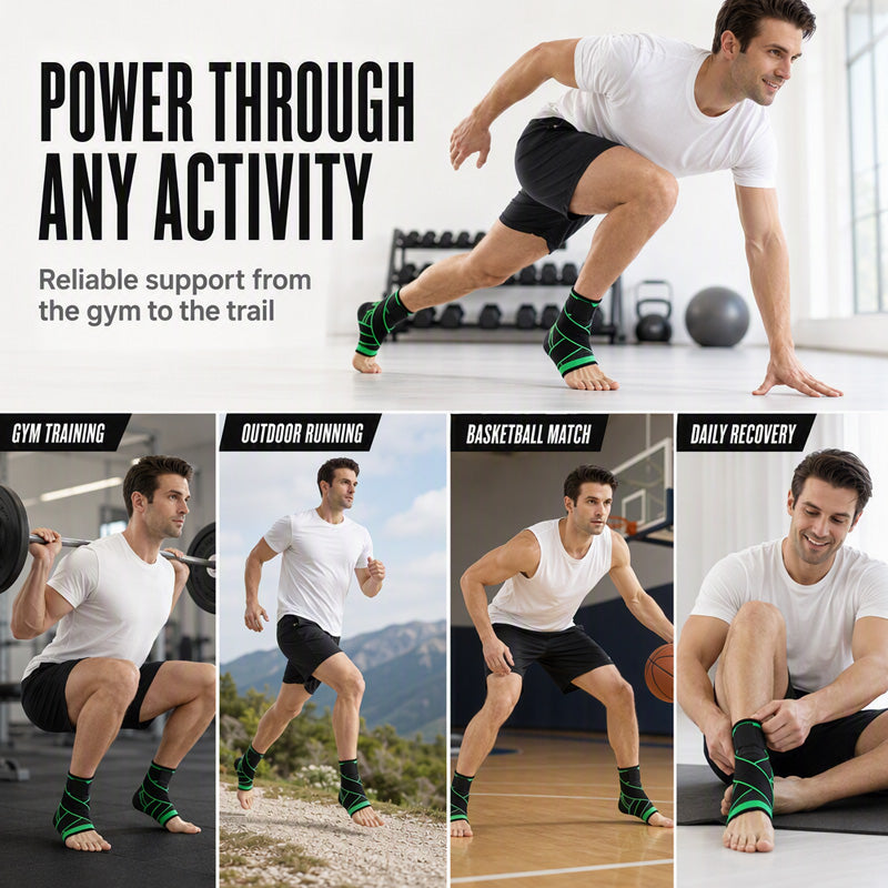 🥳2026 HOT SALE🥳💞50K+ SOLD! ⚡🛡️ 50% OFF! Elastic Adjustable Ankle Support Braces – Dual‑strap compression, breathable nylon fabric. Prevents rolling & sprains – perfect for running, basketball & gym! 🏃‍♂️💪