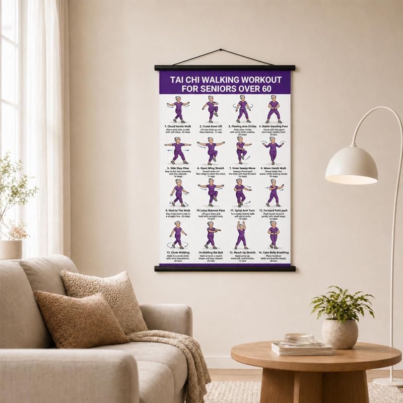 📢📢49% OFF !! ⏰Tai Chi Workout Poster for Seniors