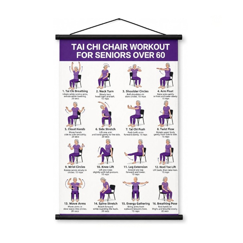 📢📢49% OFF !! ⏰Tai Chi Workout Poster for Seniors