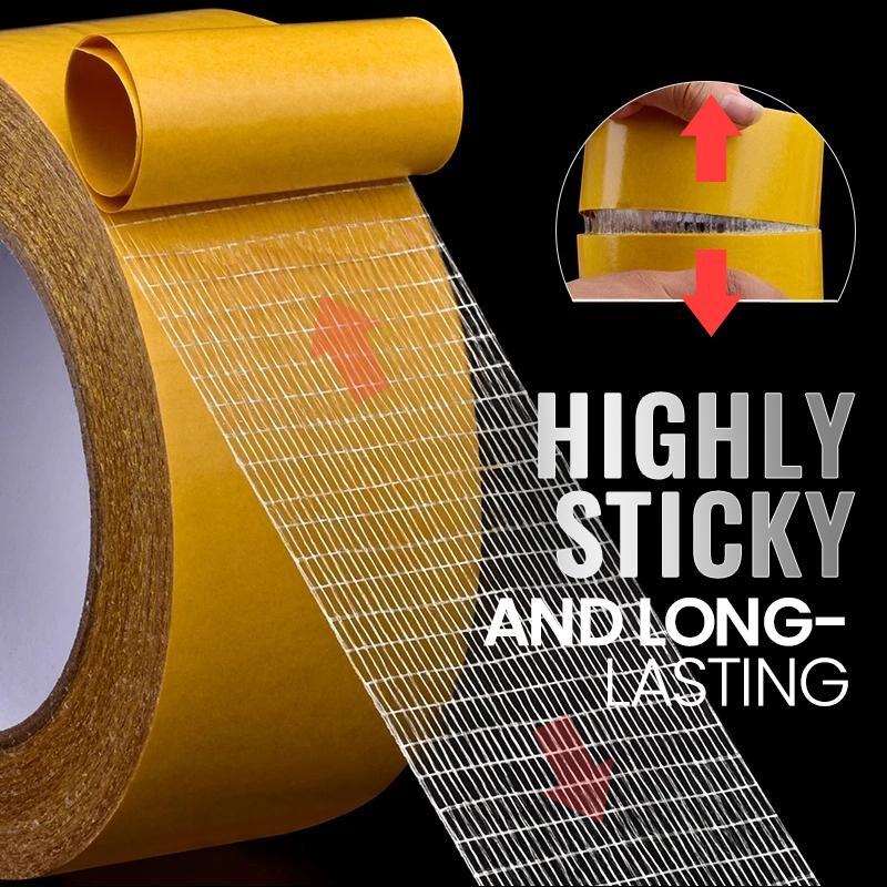 🥳2026 HOT SALE🥳💞50K+ SOLD! ✅✨ 50% OFF! High Adhesive Strength Mesh Double-sided Duct Tape – No drilling, no residue – removes cleanly without damaging walls. Strong grip, heat resistant & invisible fit! 🏠🔧