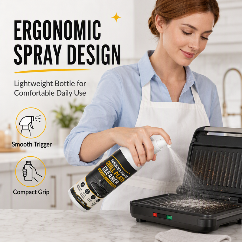 🥳2026 HOT SALE🥳💞50K+ SOLD! 🥪🔧 50% OFF! Sandwich Maker Grill Plate Cleaner Spray – Dissolves baked‑on grease instantly, protects non‑stick coating. 100ml with cleaning towel – keep your panini press like new! 🧼✨