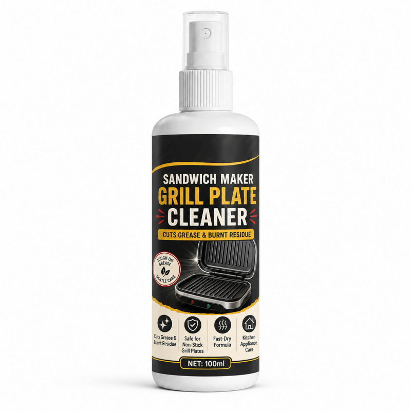 🥳2026 HOT SALE🥳💞50K+ SOLD! 🥪🔧 50% OFF! Sandwich Maker Grill Plate Cleaner Spray – Dissolves baked‑on grease instantly, protects non‑stick coating. 100ml with cleaning towel – keep your panini press like new! 🧼✨