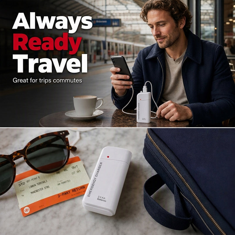 🥳2026 HOT SALE🥳💞50K+ SOLD! 💡📱 50% OFF! Portable AA Battery Charger – Emergency power bank + LED torch. From £6.99 – best value anywhere! Buy more & save – never get caught with a dead phone again! 🚗✅