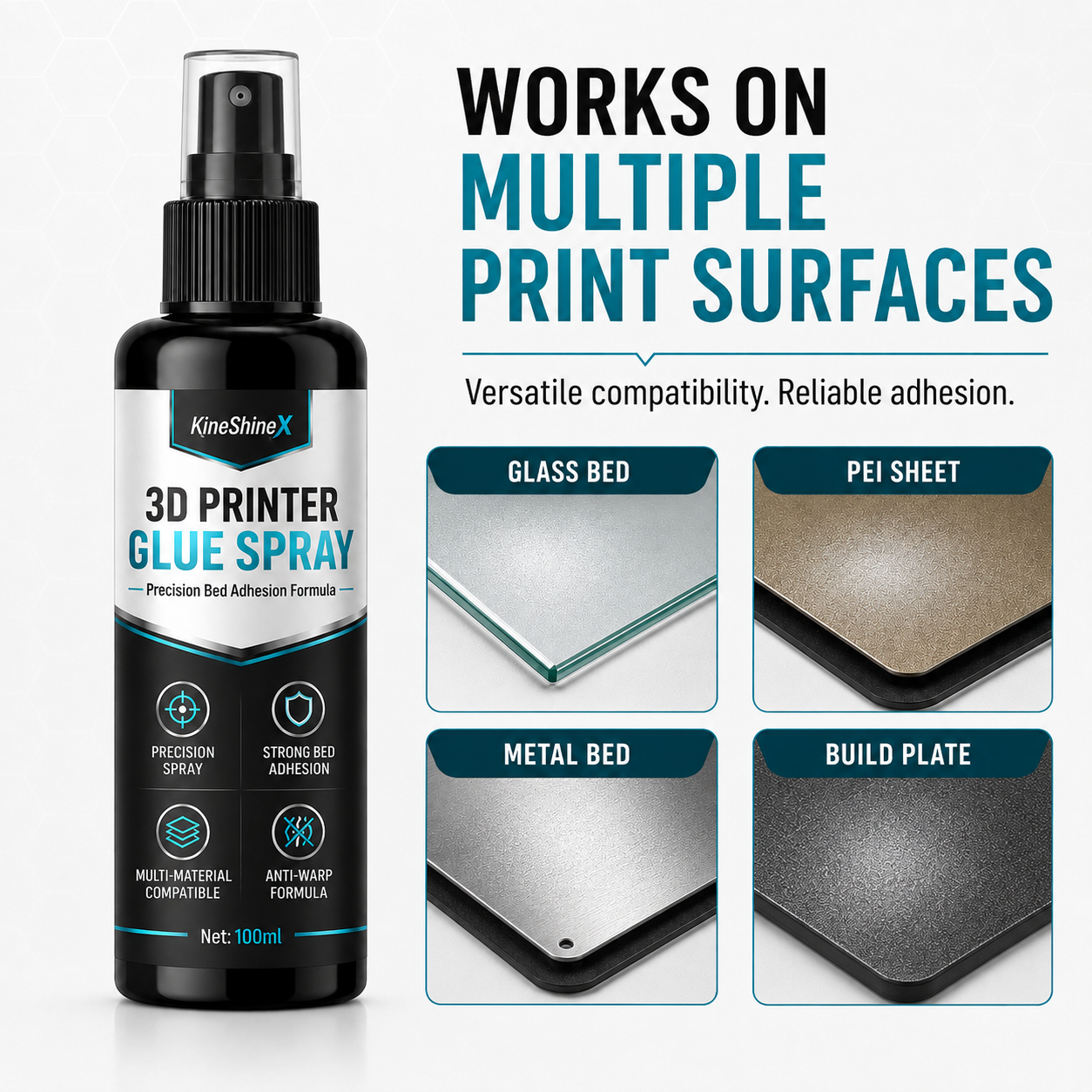 🥳2026 HOT SALE🥳💞50K+ SOLD! 🔧🖨️ 50% OFF! Anti-Warping 3D Printer Glue Spray – Even micro-fine mist ensures perfect first layer adhesion. Stops corner lifting & warping – save filament & time! 💪✨
