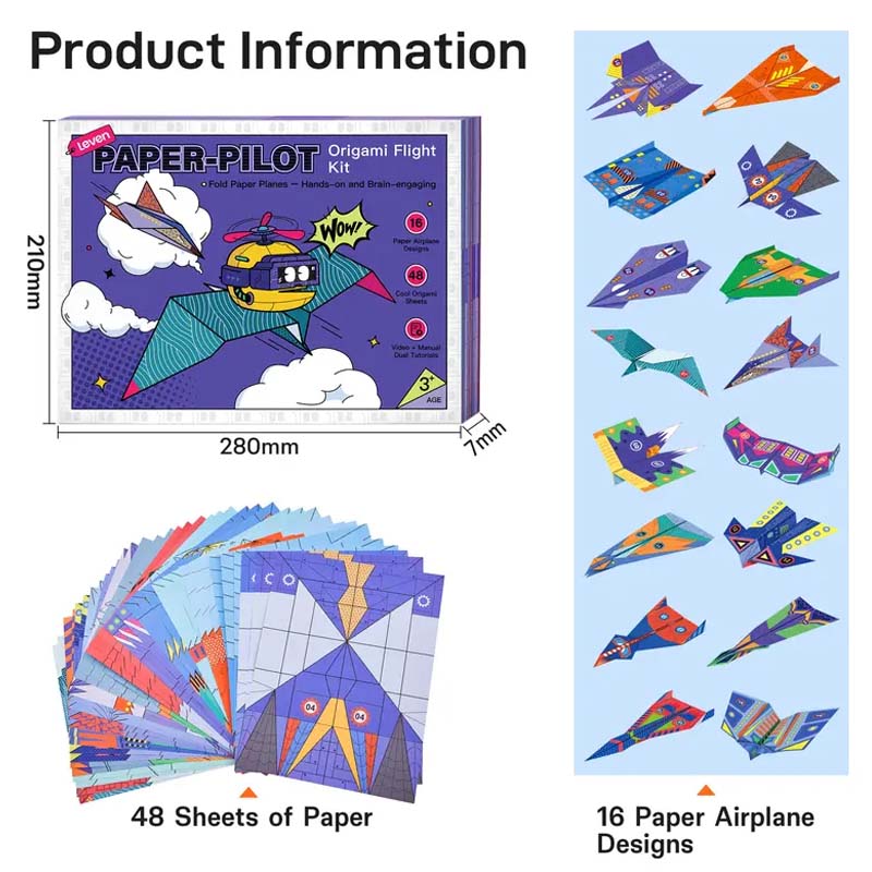 🥳2026 HOT SALE🥳💞50K+ SOLD! ✈️🎨 50% OFF! Creative DIY Paper Airplane Set For Kids – 16 unique designs, pre-scored fold lines make it easy. Premium paper for smooth glides – hours of hands-on fun! 🧒🌟