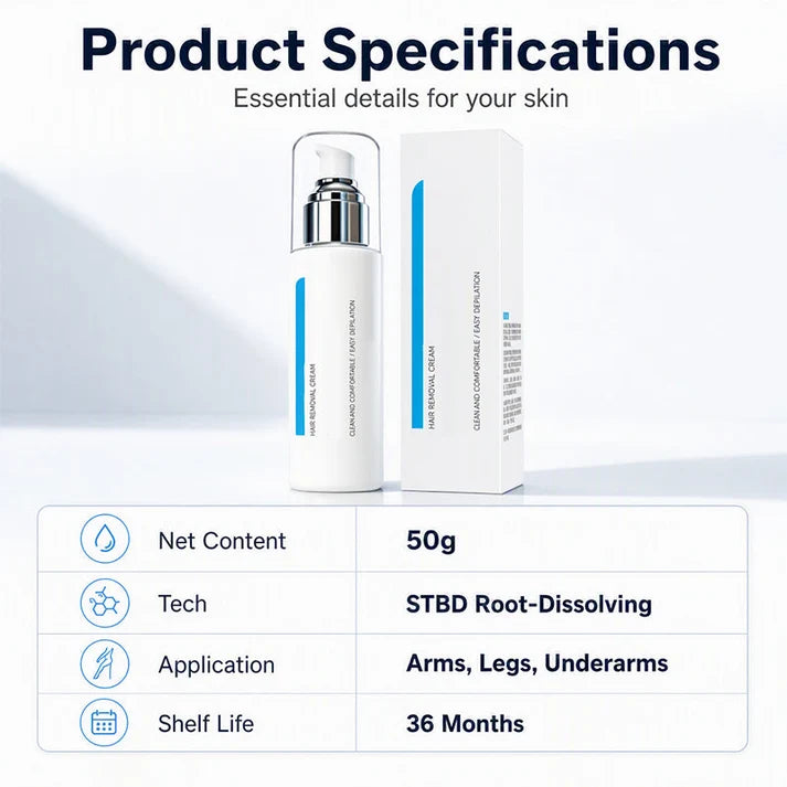 🥳2026 HOT SALE🥳💞50K+ SOLD! ❄️🌸 Ice-Cooling Hair Removal Cream – STBD root-dissolving tech, instantly soothes sensitive skin. No pain, no black dots – silky smooth all over! ✨💚