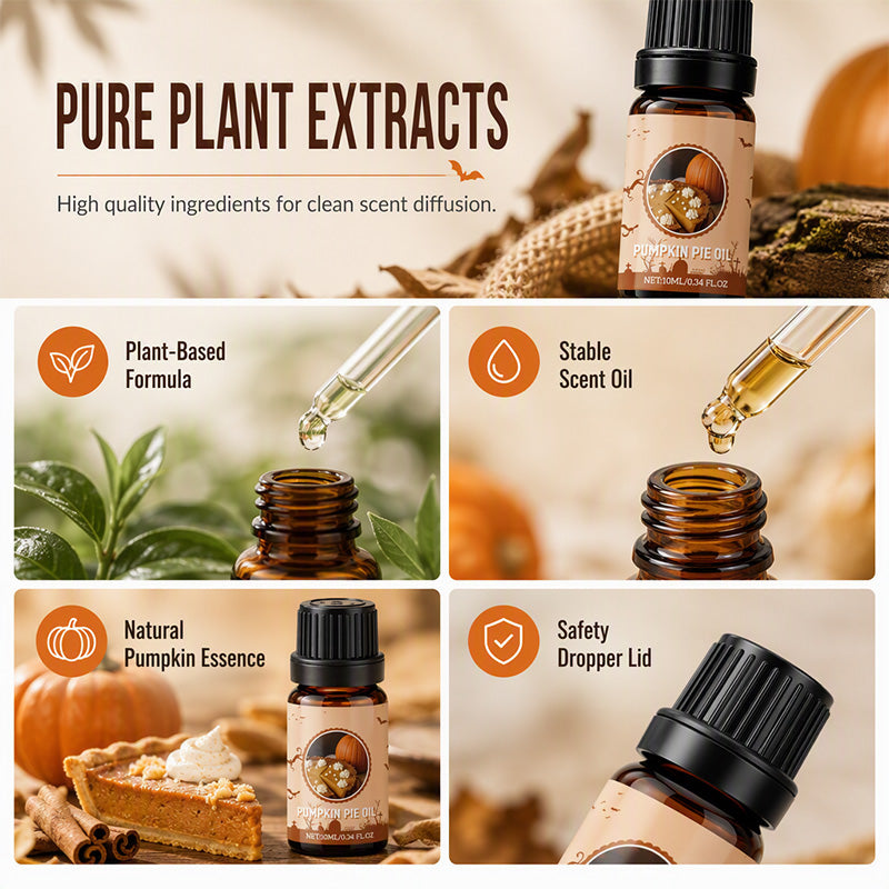 🥳2026 HOT SALE🥳💞50K+ SOLD! 🎃✨ 50% OFF! Halloween Scented Essential Oil Set – 6 festive aromas including Pumpkin Pie & Witch‘s Brew. Pure plant extracts – create spooky party vibes or a cosy seasonal retreat! 🕯️👻