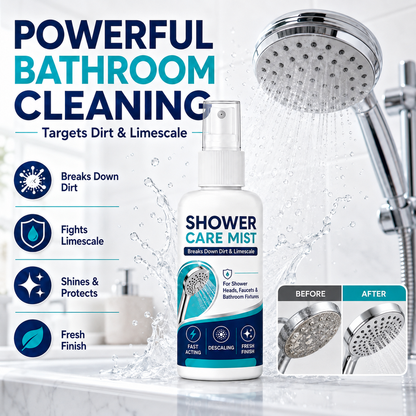🥳2026 HOT SALE🥳💞50K+ SOLD! 🚿✨ 50% OFF! Fast-Acting Shower Limescale Remover Spray – Dissolves stubborn mineral deposits & hard water stains. Restores water flow & shine – just spray & wipe! 🧼💪