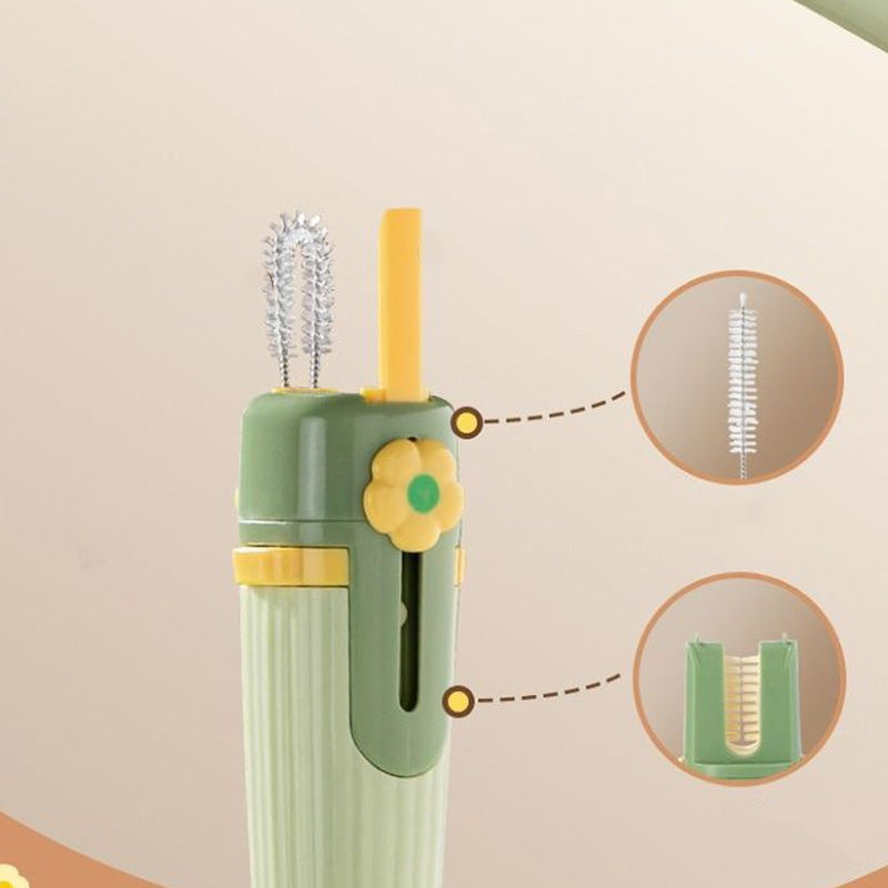 🥳2026 HOT SALE🥳💞50K+ SOLD! 🧽✨ 5-in-1 Bottle Cleaner Set – sponge + straw + lip + gap brush + hook – every corner sparkling clean. Reaches narrow necks & tight spots – keeps water bottles, baby bottles & cups truly hygienic! 🍼✅