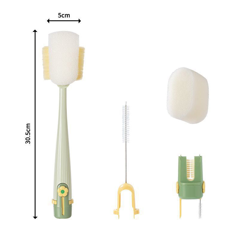 🥳2026 HOT SALE🥳💞50K+ SOLD! 🧽✨ 5-in-1 Bottle Cleaner Set – sponge + straw + lip + gap brush + hook – every corner sparkling clean. Reaches narrow necks & tight spots – keeps water bottles, baby bottles & cups truly hygienic! 🍼✅