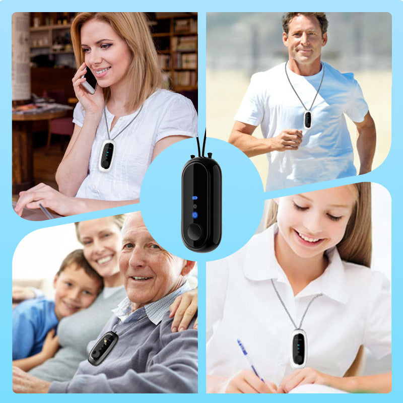 🥳2026 HOT SALE🥳💞50K+ SOLD! 💨✨ 50% OFF! Wearable Air Purifier with Negative Ion Technology – 120 million ions/cm³ removes 99% of dust, smoke & allergens. 30hr battery, silent 5dB – from £12.99 – lowest price! 🔋🛡️