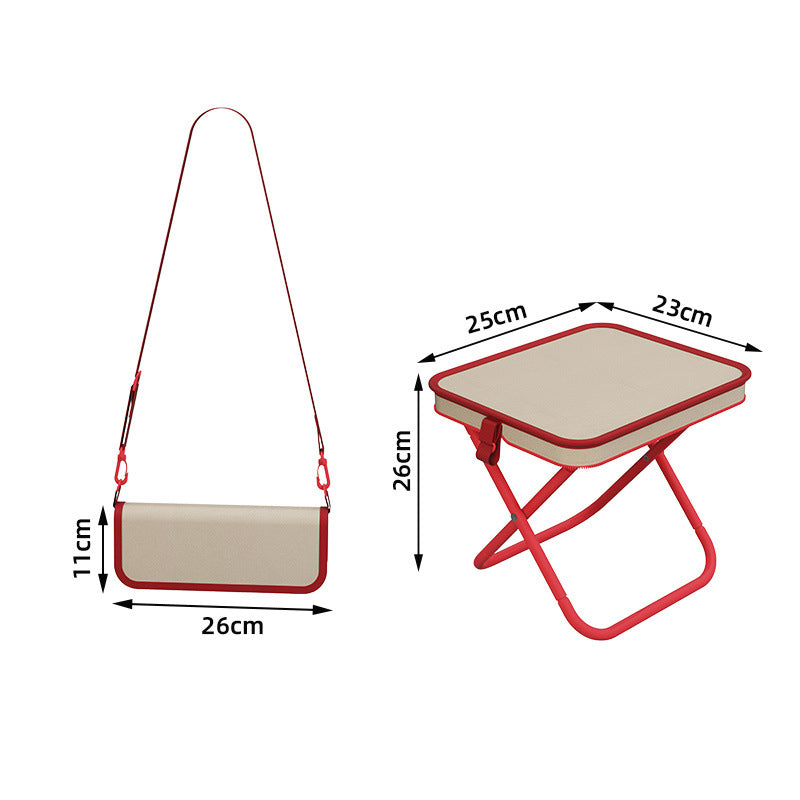 🥳2026 HOT SALE🥳💞50K+ SOLD! 👜🪑 50% OFF! Portable Folding Stool with Handbag Design – Transforms into a chic handbag with shoulder strap. Carbon steel frame, 100kg capacity, double-layer Oxford cloth – instant seating anywhere! 🌟✨