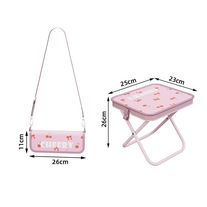 🥳2026 HOT SALE🥳💞50K+ SOLD! 👜🪑 50% OFF! Portable Folding Stool with Handbag Design – Transforms into a chic handbag with shoulder strap. Carbon steel frame, 100kg capacity, double-layer Oxford cloth – instant seating anywhere! 🌟✨