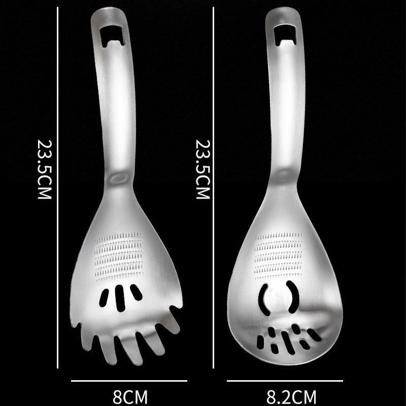 🥳2026 HOT SALE🥳💞50K+ SOLD! 🥄✨ 50% OFF! Multipurpose Stainless Steel Kitchen Spoon – 5-in-1: filter, separate, grind, fetch & open bottles. 304 stainless steel, ergonomic design – one spoon replaces five! 🍳🔧
