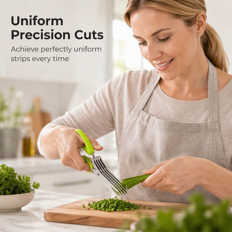 🥳2026 HOT SALE🥳💞50K+ SOLD! ✂️🌿 50% OFF! 5-Blade Herb Scissors – stainless steel, 5 blades cut herbs in one snip. Comfortable grip, fast & convenient kitchen prep! 🛡️✅