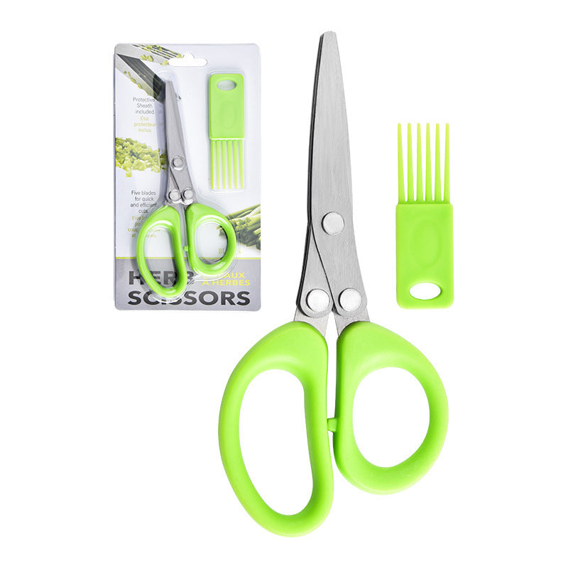 🥳2026 HOT SALE🥳💞50K+ SOLD! ✂️🌿 50% OFF! 5-Blade Herb Scissors – stainless steel, 5 blades cut herbs in one snip. Comfortable grip, fast & convenient kitchen prep! 🛡️✅