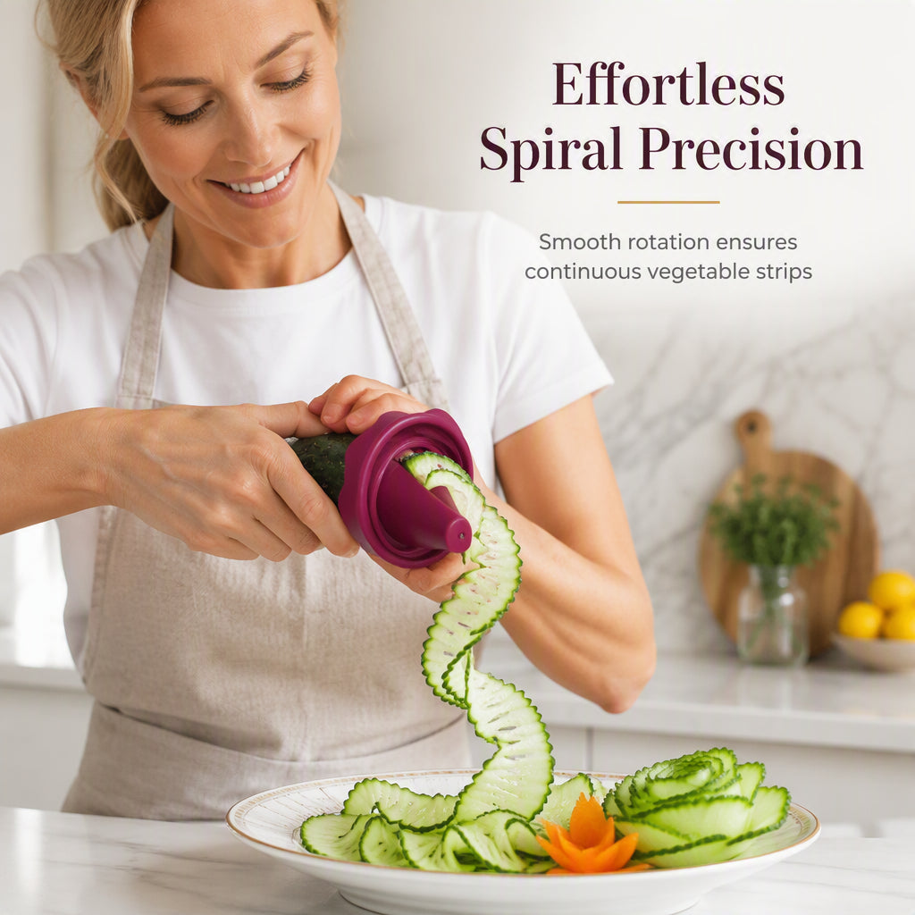 🥳2026 HOT SALE🥳💞50K+ SOLD! 🌹🥕 50% OFF! Manual Vegetable Spiralizer & Curler – Turns carrots & cucumbers into stunning rose garnishes in seconds. High‑precision blade,