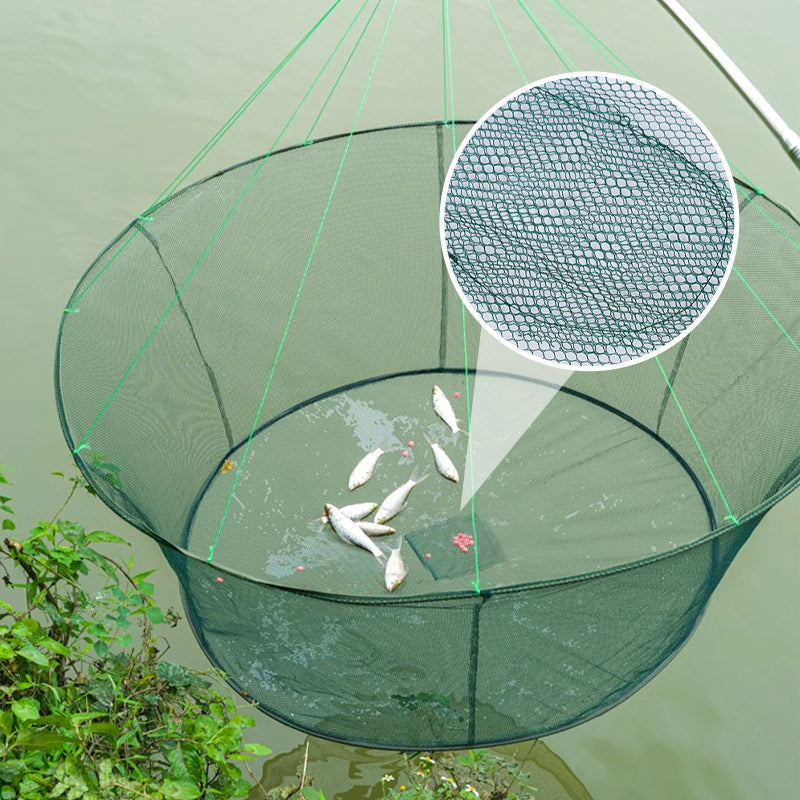 🥳2026 HOT SALE🥳💞50K+ SOLD! 🎒🪢 50% OFF! Foldable Round Lift Net – Folds flat for easy transport, opens wide for effective catch. Nylon mesh, rope included – ideal for shrimp & bait collection! Only £8.99 – last day! 🏷️⏰