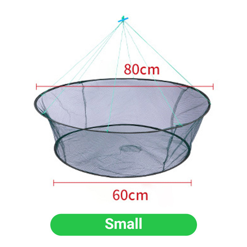 🥳2026 HOT SALE🥳💞50K+ SOLD! 🎒🪢 50% OFF! Foldable Round Lift Net – Folds flat for easy transport, opens wide for effective catch. Nylon mesh, rope included – ideal for shrimp & bait collection! Only £8.99 – last day! 🏷️⏰