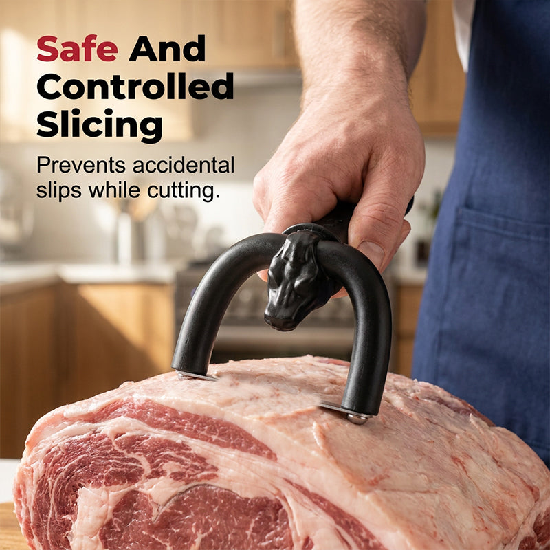 🥳2026 HOT SALE🥳💞50K+ SOLD! 🥩🔪 50% OFF! Handheld Fat Trimmer for Beef & Pork – U-shaped curved holder targets surface fat without wasting lean meat. Stainless steel blade, ergonomic grip – prep like a pro! 🧑‍🍳✨