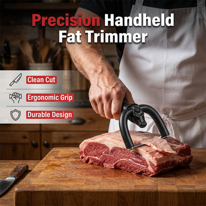 🥳2026 HOT SALE🥳💞50K+ SOLD! 🥩🔪 50% OFF! Handheld Fat Trimmer for Beef & Pork – U-shaped curved holder targets surface fat without wasting lean meat. Stainless steel blade, ergonomic grip – prep like a pro! 🧑‍🍳✨