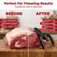 🥳2026 HOT SALE🥳💞50K+ SOLD! 🥩🔪 50% OFF! Handheld Fat Trimmer for Beef & Pork – U-shaped curved holder targets surface fat without wasting lean meat. Stainless steel blade, ergonomic grip – prep like a pro! 🧑‍🍳✨