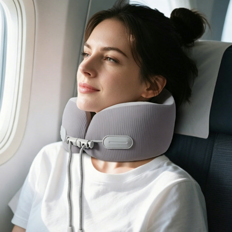 🥳2026 HOT SALE🥳💞50K+ SOLD! 💤✈️ 50% OFF! U-Shaped Travel Neck Pillow – 360° ergonomic support, memory foam, adjustable toggle & compact case. Arrive refreshed, no neck pain! 🛡️💪