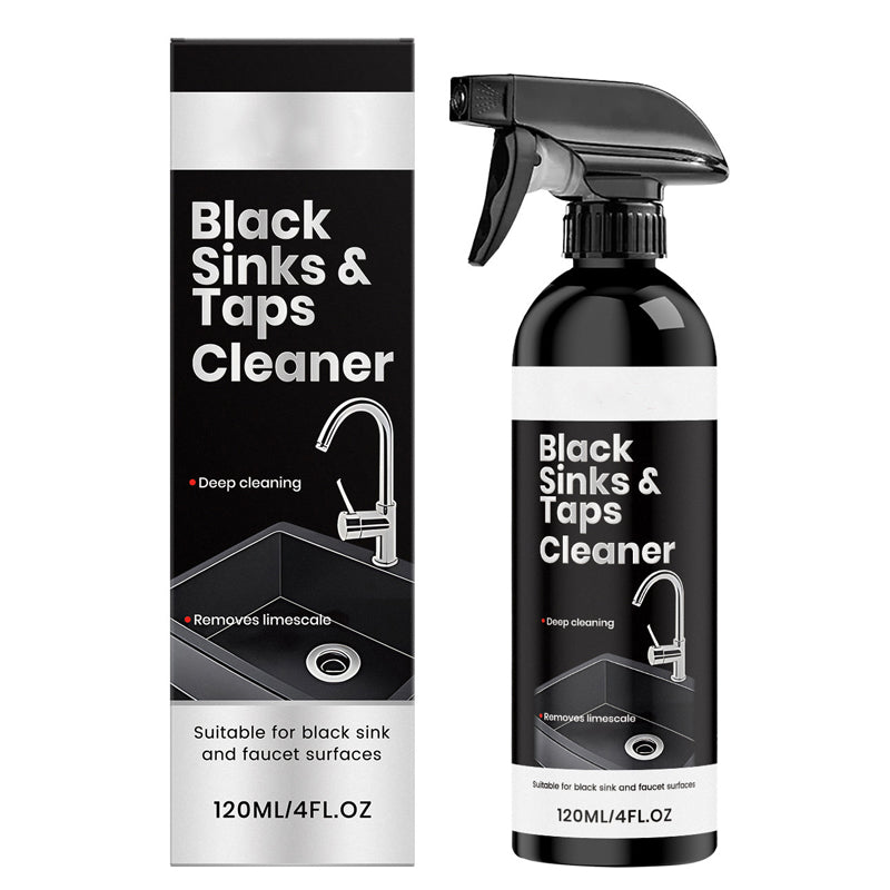 🥳2026 HOT SALE🥳💞50K+ SOLD! 🚿💧 50% OFF! Limescale Cleaner Spray for Black Sinks & Taps – Citric acid formula dissolves stubborn water stains & mineral buildup. No-scrub, safe for matte finishes – restore brilliant shine! 🛁✨
