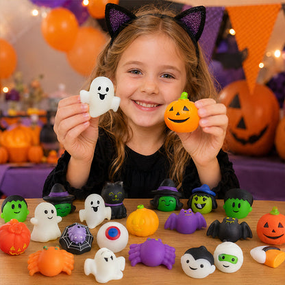🥳2026 HOT SALE🥳💞50K+ SOLD! 🎃👻 50% OFF! Soft Squeeze Comfort – Cute Halloween squishy toys, soft & squeezable, perfect for stress relief & party favours. Great for trick-or-treat bags! 🧸✨