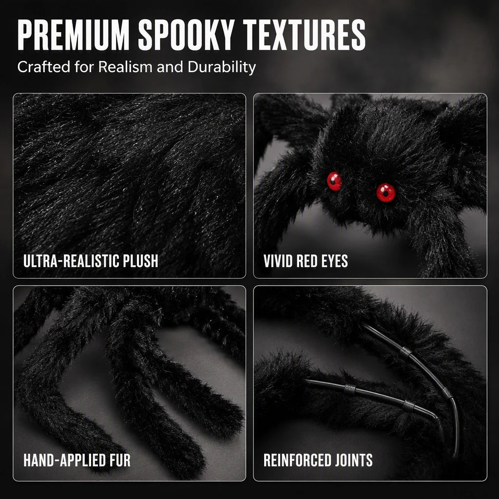 🥳2026 HOT SALE🥳💞50K+ SOLD! 🕸️🕷️ 50% OFF! Halloween Spider Web Light – 5M web with glowing spider, battery operated, flexible installation. Spooky room & garden decor! 👻✨