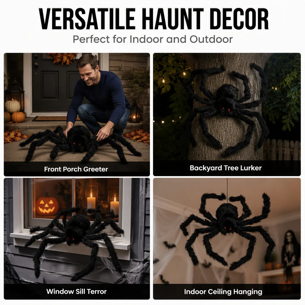 🥳2026 HOT SALE🥳💞50K+ SOLD! 🕸️🕷️ 50% OFF! Halloween Spider Web Light – 5M web with glowing spider, battery operated, flexible installation. Spooky room & garden decor! 👻✨